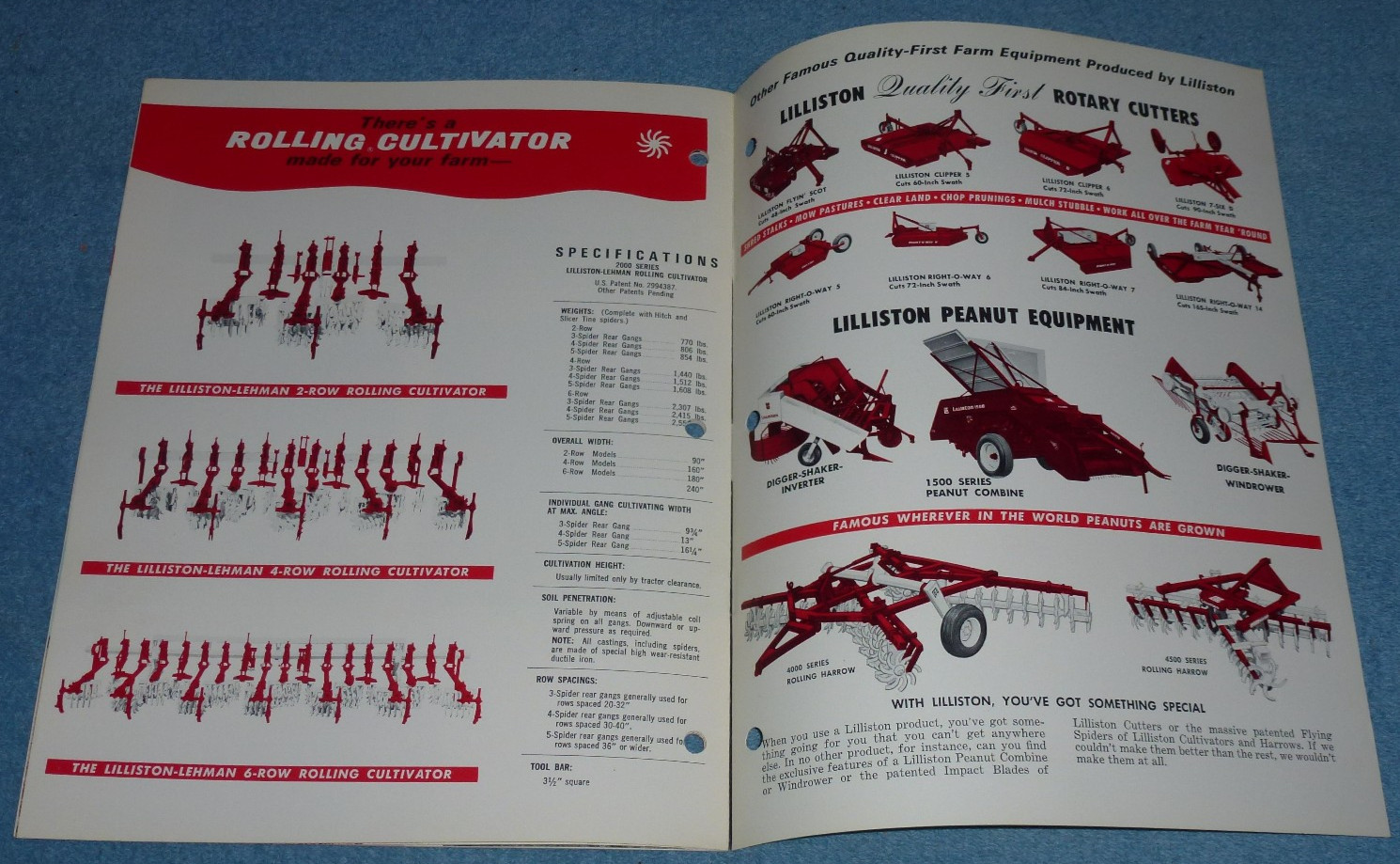 1973 Lilliston-Lehman 2000 Series Rolling Cultivator Brochure Specs Price List