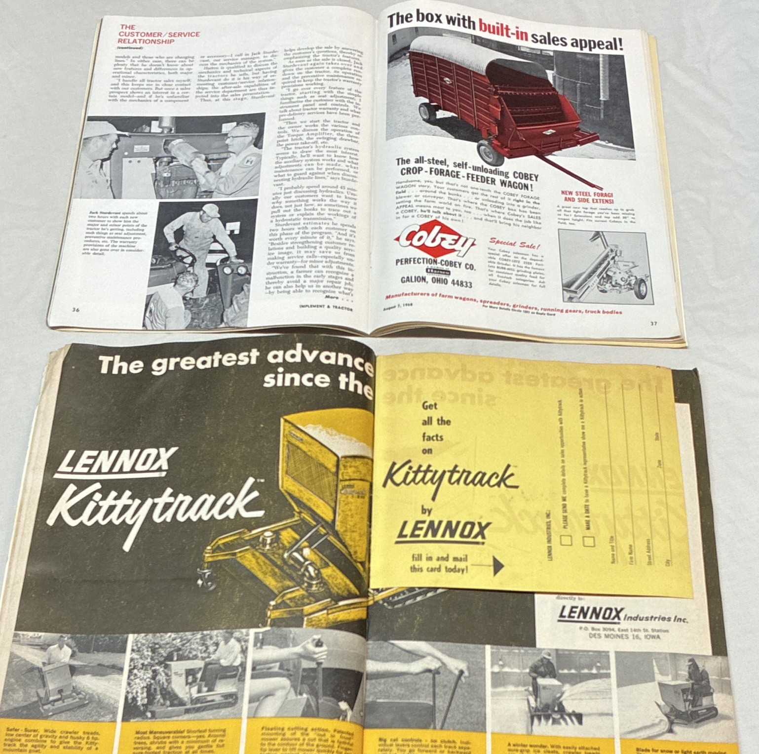 Lot of 4 Vintage Implement and Tractor magazines. 1963, 1968, 1975, 1989