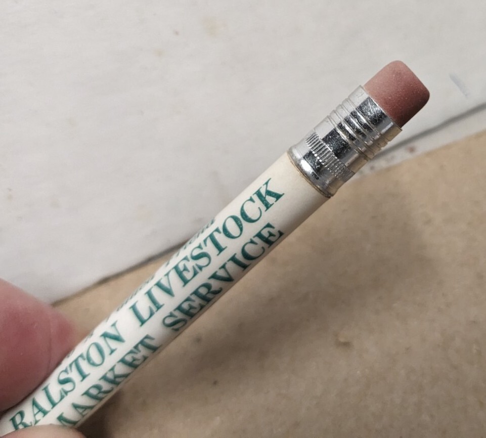 Vintage Ralston Livestock Market Service Omaha NE Bullet Pencil Leo A. Zarestky