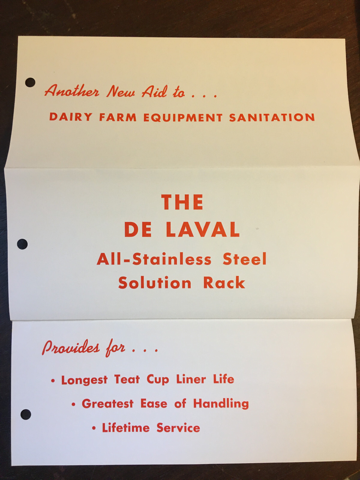 De Laval Pacific Brochure & Letter Lot, 1950&rsquo;s, Milking, Cream,, etc