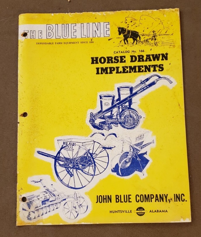 VINTAGE 1950s John Blue Horse Drawn Implement Tractor Catalog 166 Farm Equipment