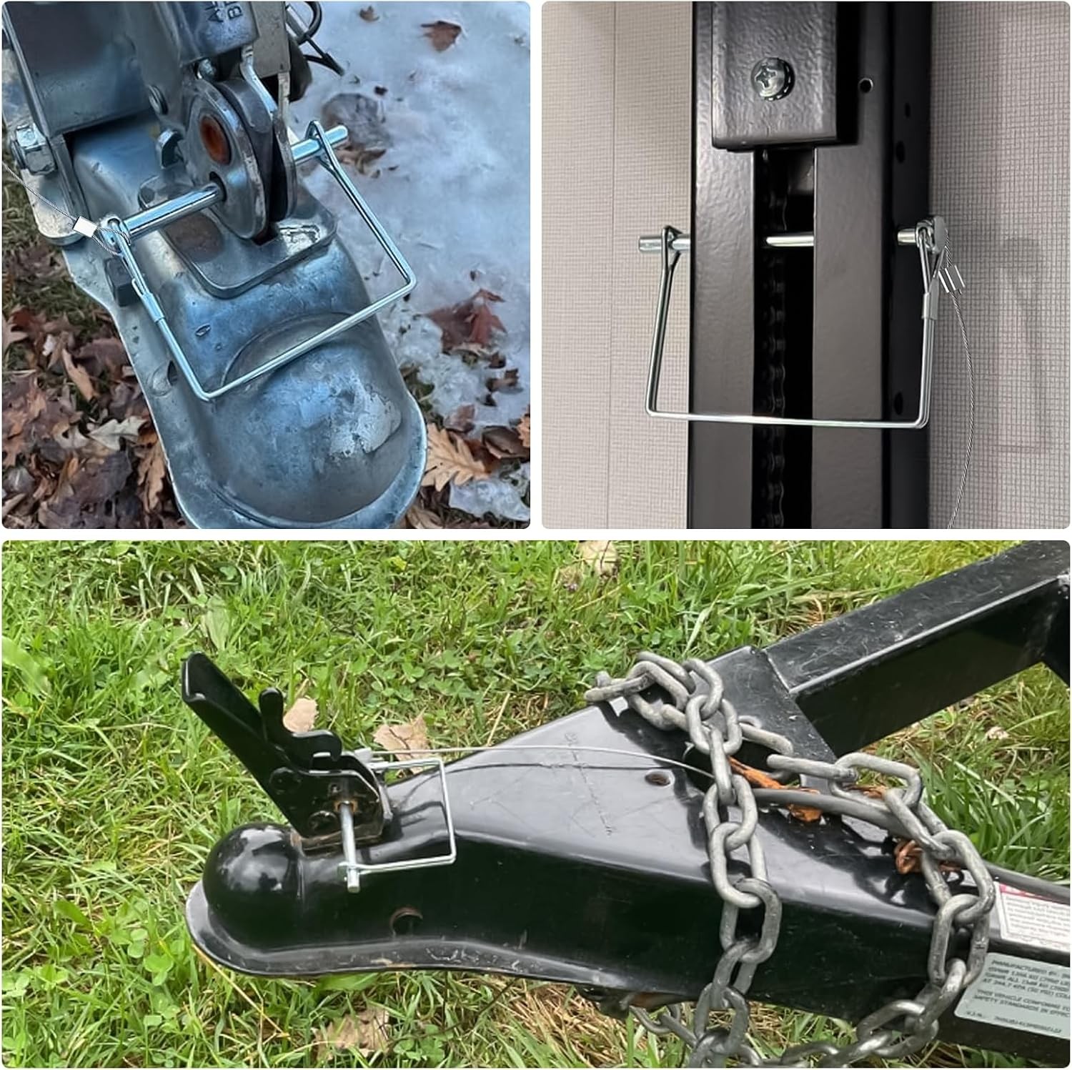 2 PCS Trailer Coupler Pin, 5/16&Prime; x 4&Prime; Trailer Safety Pin with Anti-Loss Safety