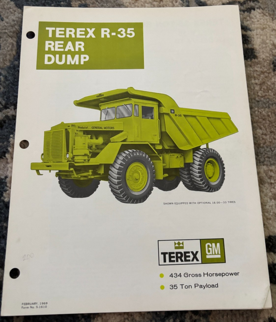 Terex R-35 Rear Dump Truck Brochure DCPA25