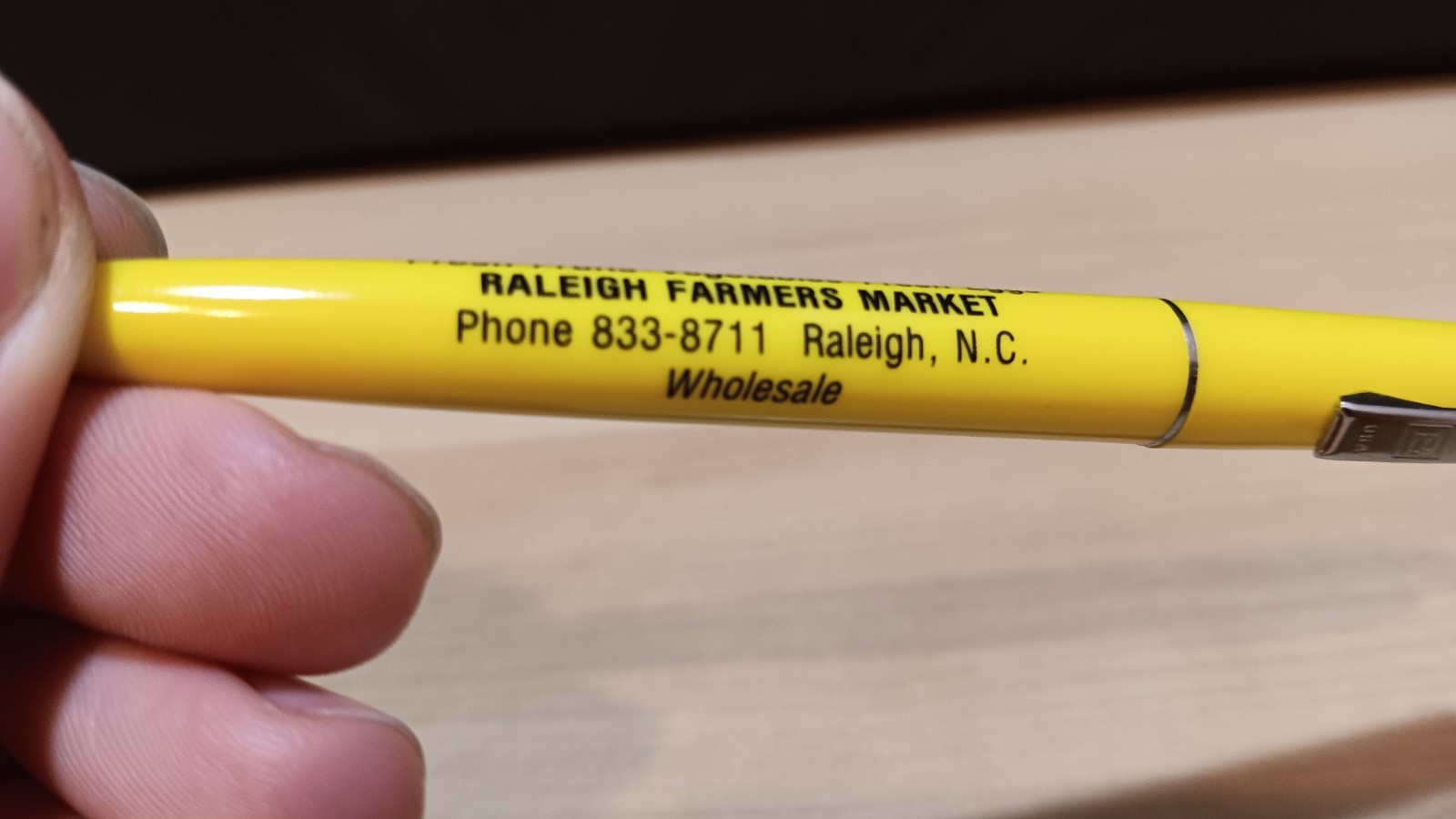 Vintage McGuyrt Produce Company Raleigh Farmers Market NC North Carolina Pen