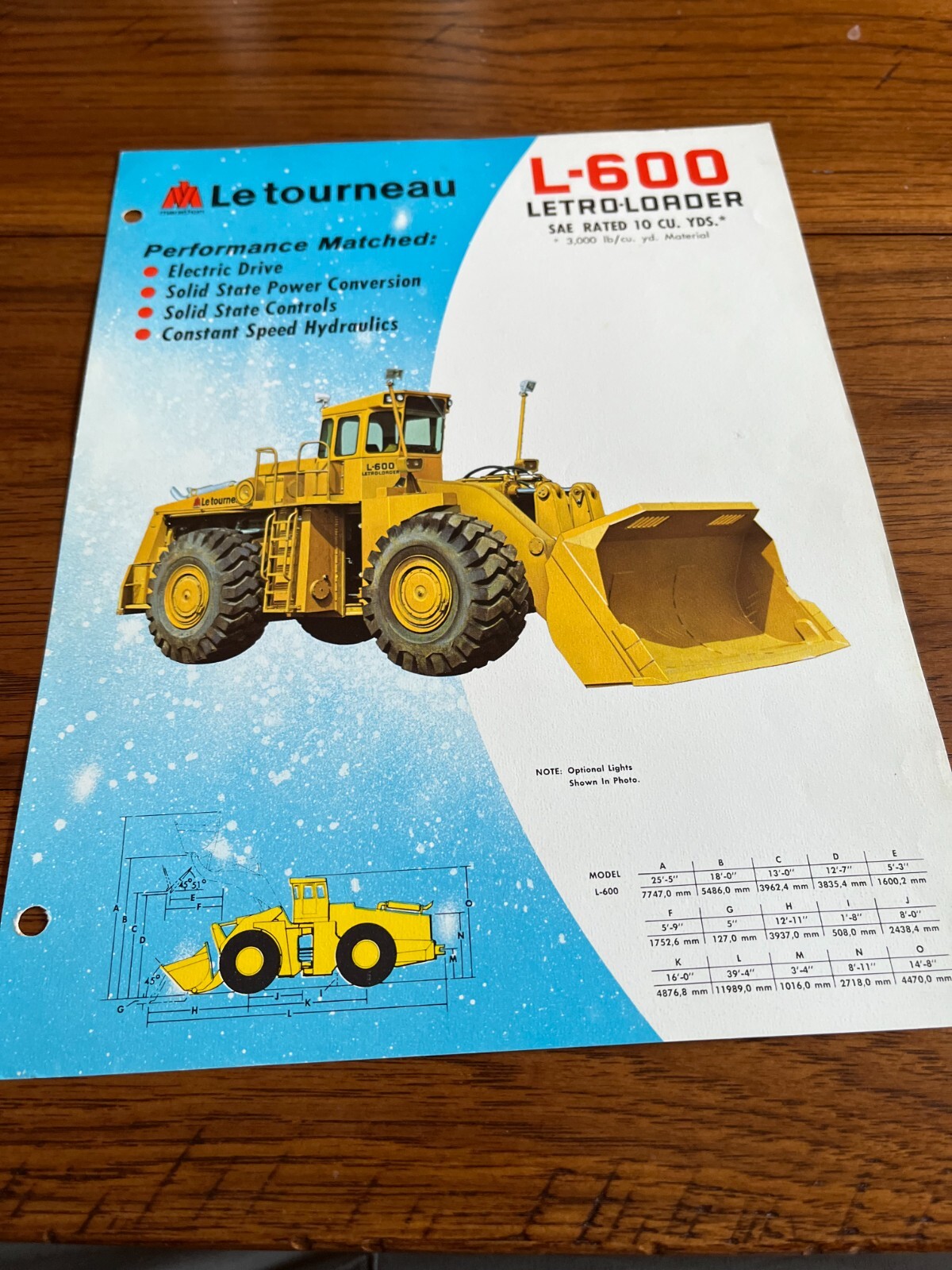 Le Tourneau L-600 Wheel Loader Brochure FCCA