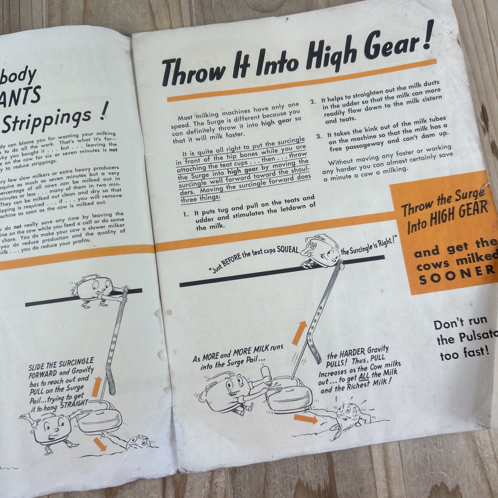 Surge Milking Operating Manual Dairy Farming Vintage