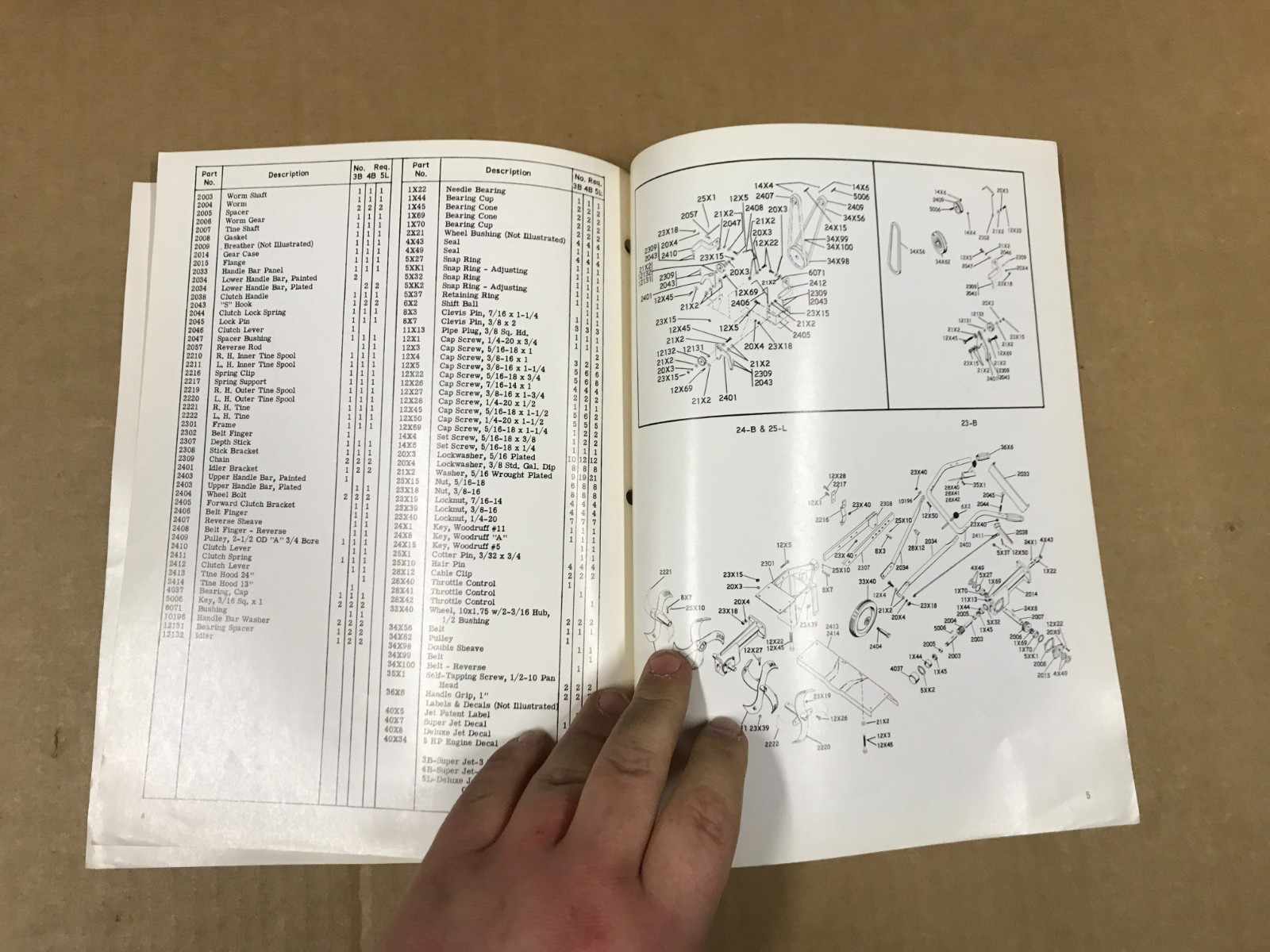 Vintage Ariens Jet Super/Deluxe Operating Instructions & Parts List, 23B-09001
