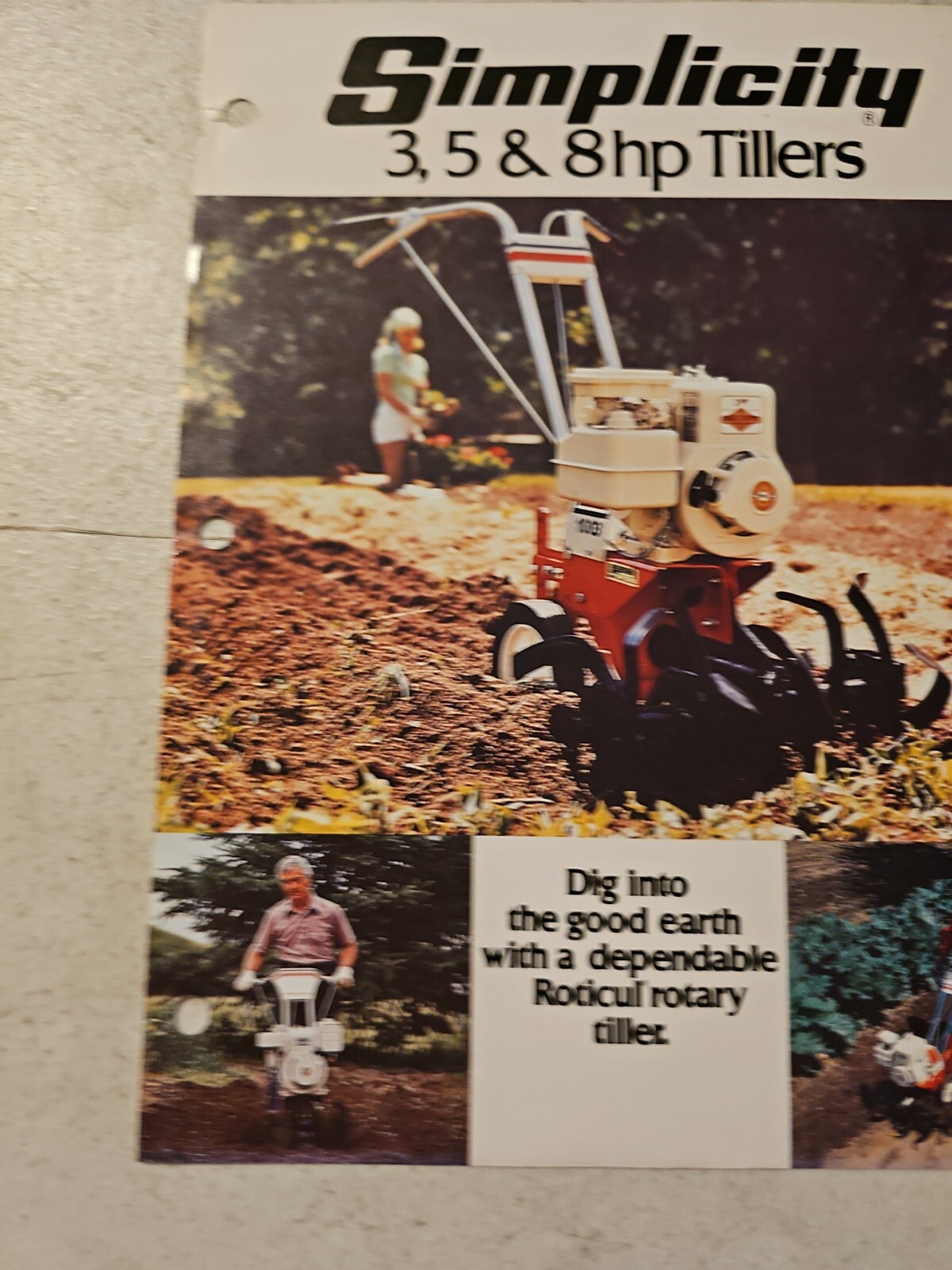 Simplicity Walk Behind Tillers Sales Brochure Literature