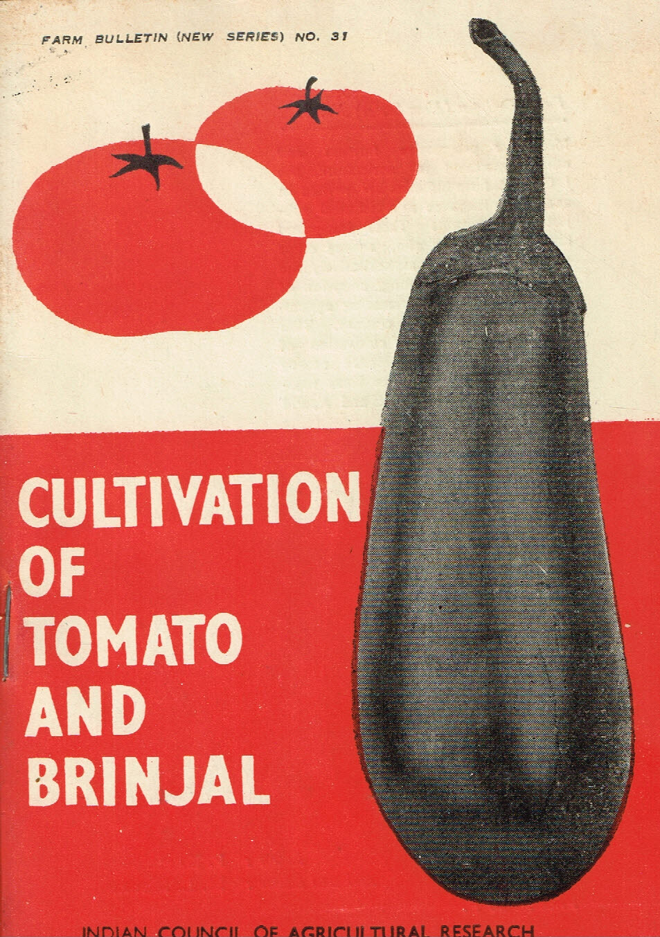 Vintage 1960s Farm Brochure India New Delhi Cultivation of Tomato Brinjal
