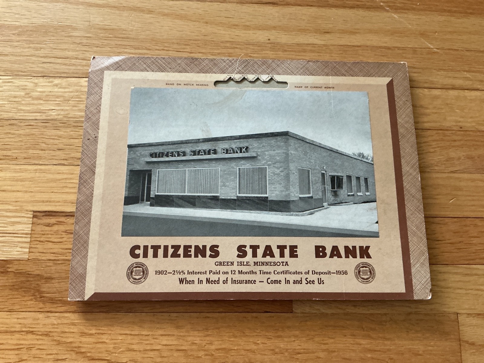 Vtg, 1956 Farm Acct. Record Book – Citizens State Bank, Green Isle, Minnesota
