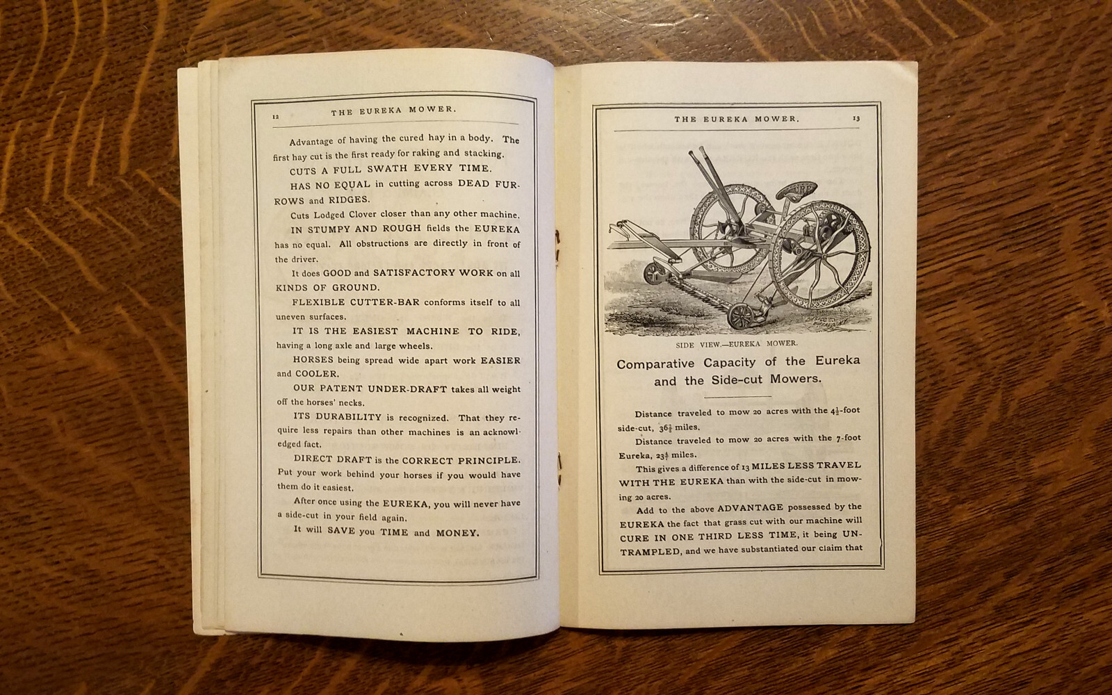 1889 Eureka Mower Farm Harvesting Cultivator Catalog Brochure Horse Tractor