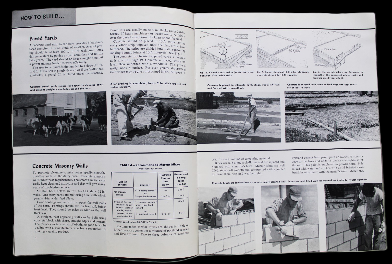 PORTLAND CEMENT CONCRETE DAIRY FARMING BARNS ADVERTISING BROCHURE 1953 VINTAGE