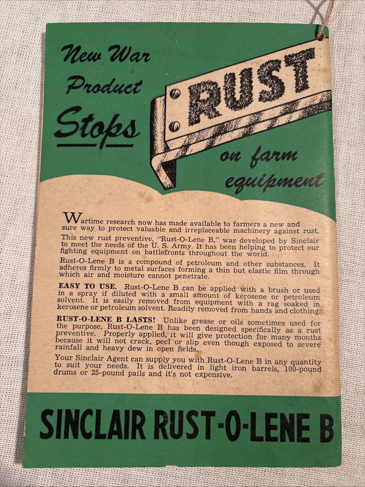 1944 SINCLAIR FARM TIME SAVERS BOOKLET, 3RD EDITION, SINCLAIR OIL PRODUCTS
