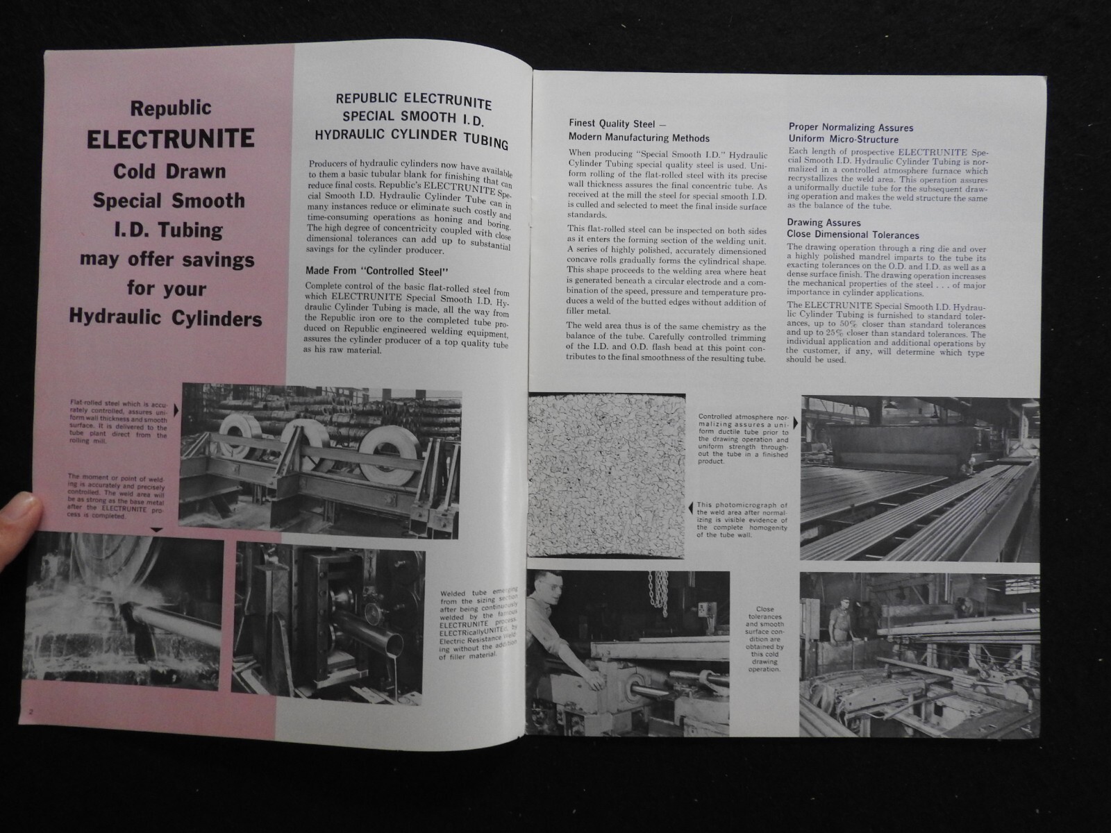 1961-67 Republic Steel Electrunite Steel Tubing Engineering Catalogs Sign Letter