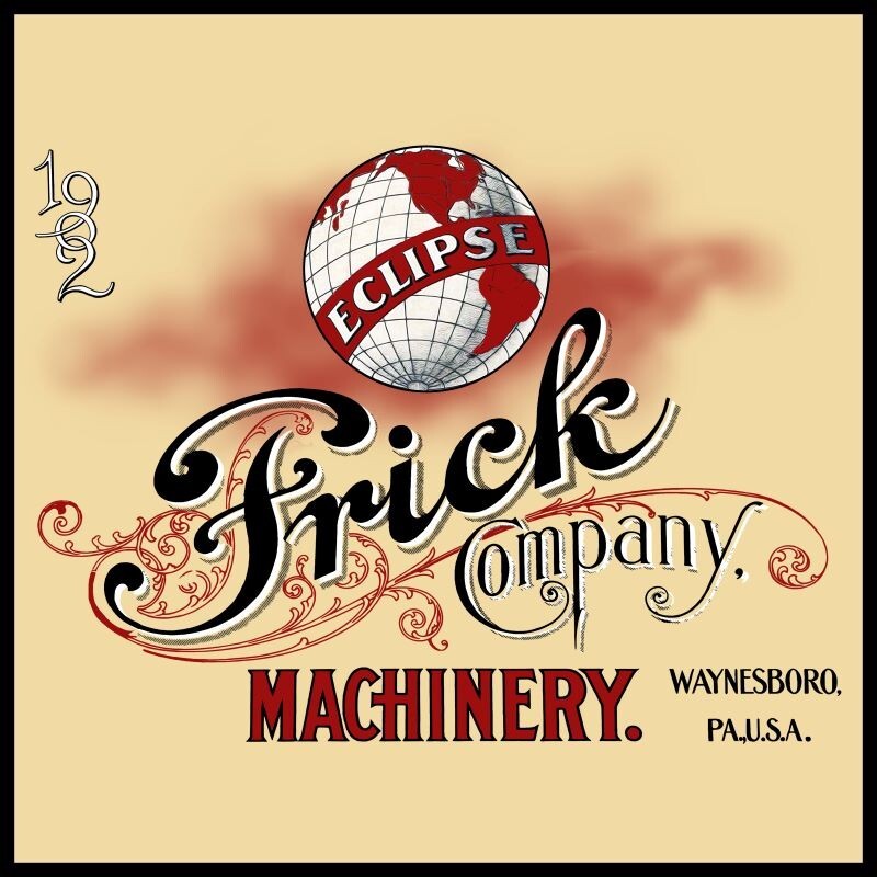 Frick Company – Eclipse Machinery, Waynesboro NEW Sign 28&Prime; Dia. Square USA STEEL