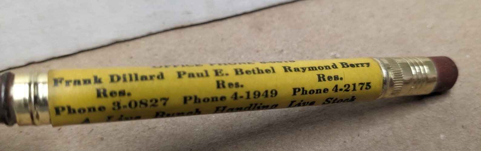 Vintage Colt-Wall & Bethel Commission Co. St. Joseph Missouri Mo Bullet Pencil