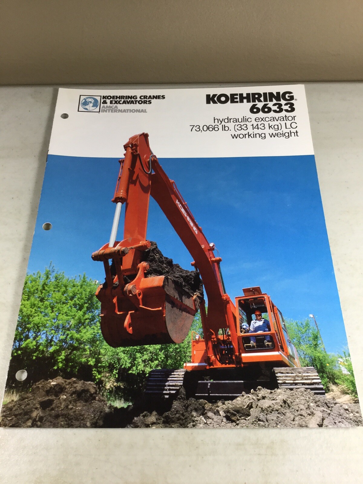 Koehring 6633 Excavator Sales Booklet With Competitive Data