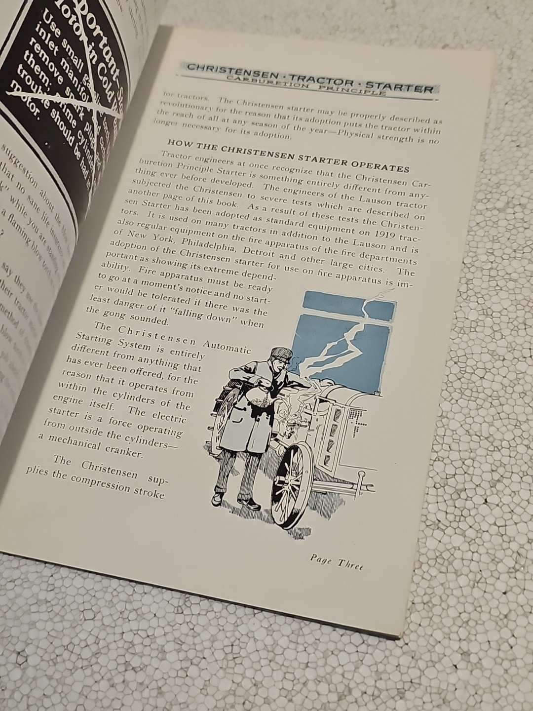 Original Christensen Tractor Starter Brochure 1920s-30s