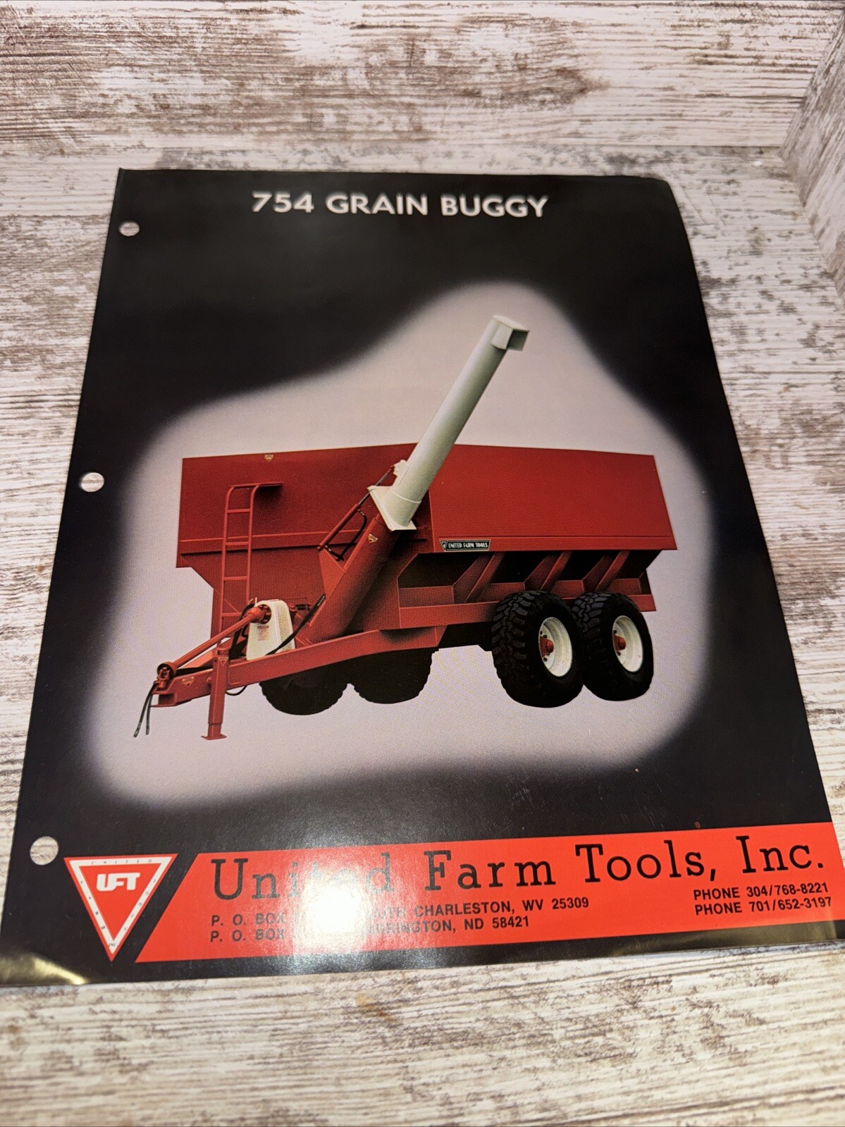 United Farm Tools Inc 754 Grain Buggy Sales Brochures Oelwein Iowa DP