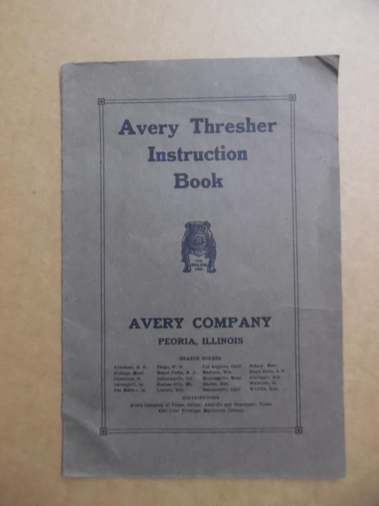 1921 Avery Thresher Instruction Book Manual Yellow-Kid More Peoria IL ORIGINAL