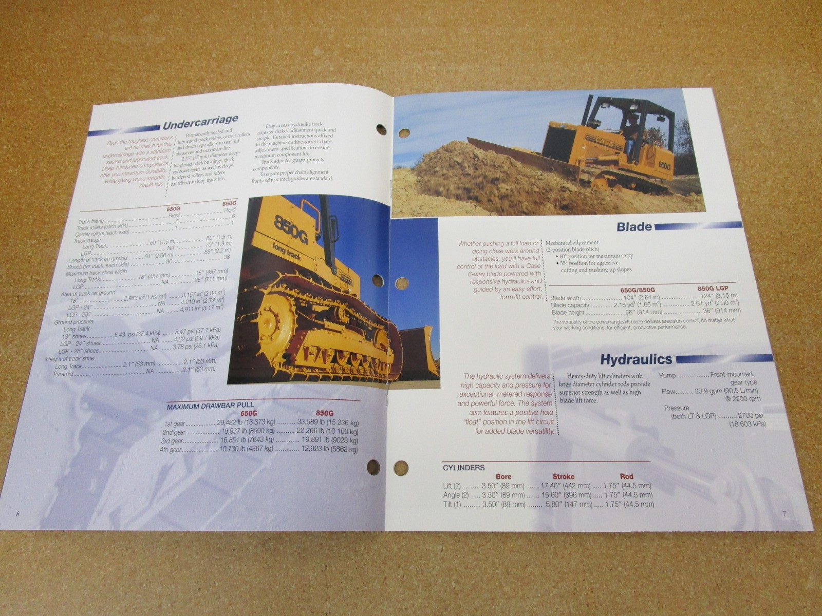 1995 Case 650/850G Crawler Dozer 12 pg sales brochure ORIGINAL construction
