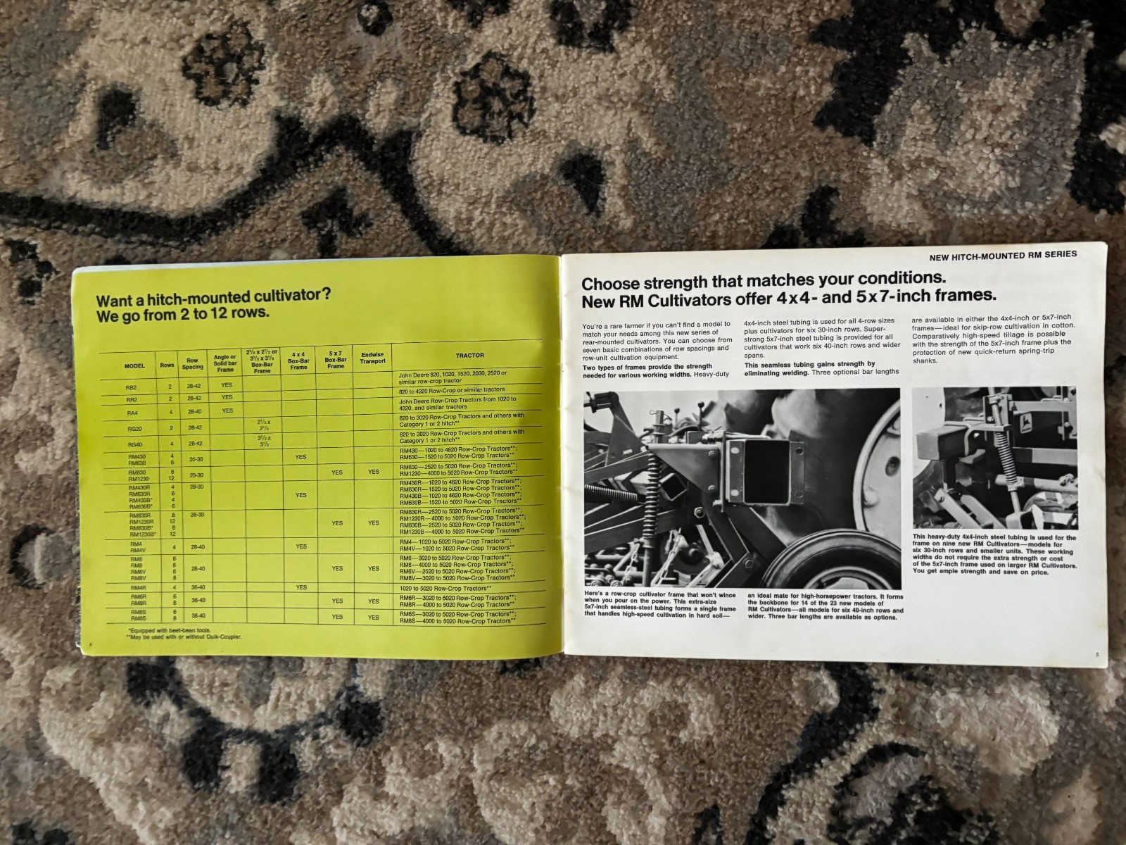 John Deere Row Crop Cultivating Equipment for 1971 Brochure DCPA26