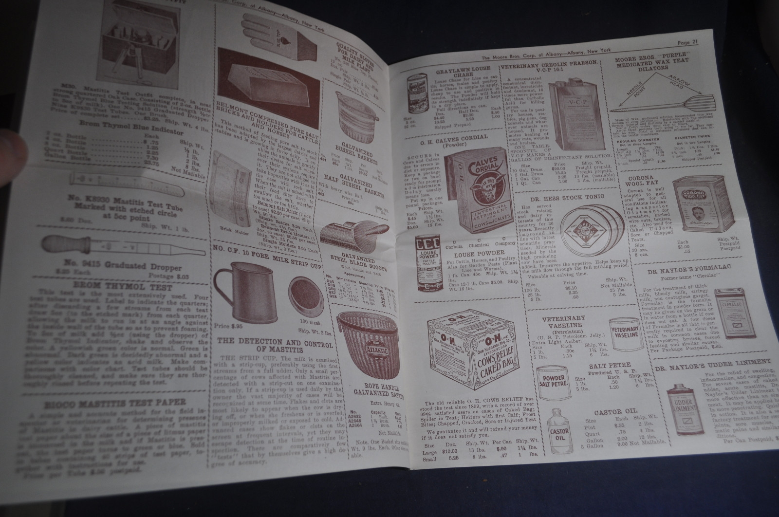 1938 Moore Brothers [Albany NY] Catalog, Dairy, Poultry & Veterinary Supplies