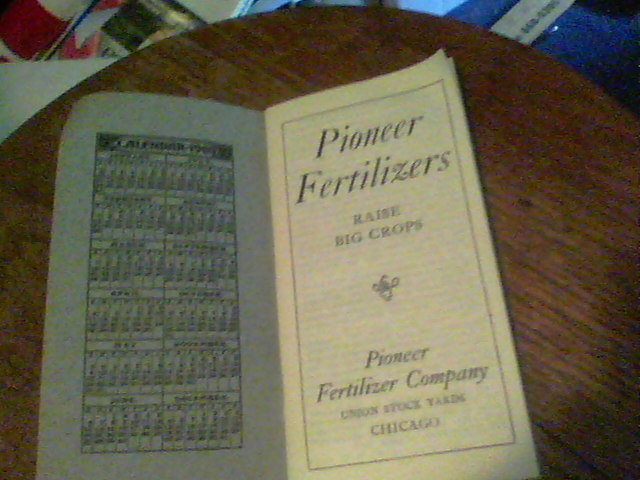 1909 Pioneer Fertilizers raise big crops booklet Union Stock Yard Chicago bl