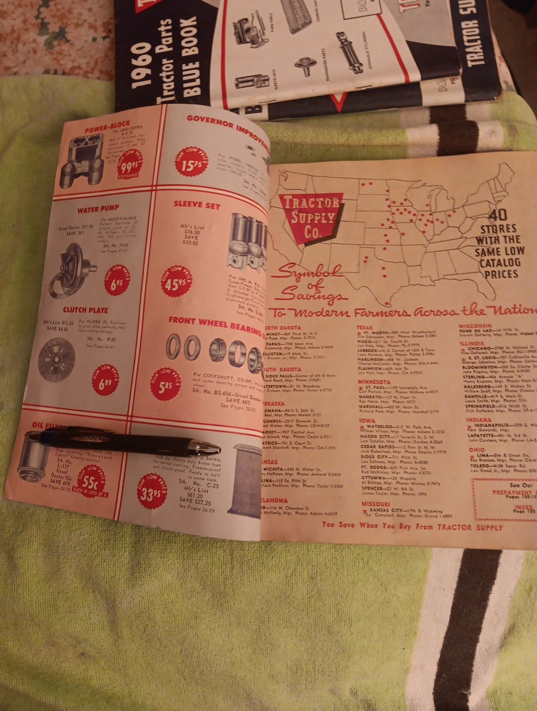 1959 Tractor SUPPLY COMPANY PART GUIDE Blue BOOK Agricultural Machinery Magazine