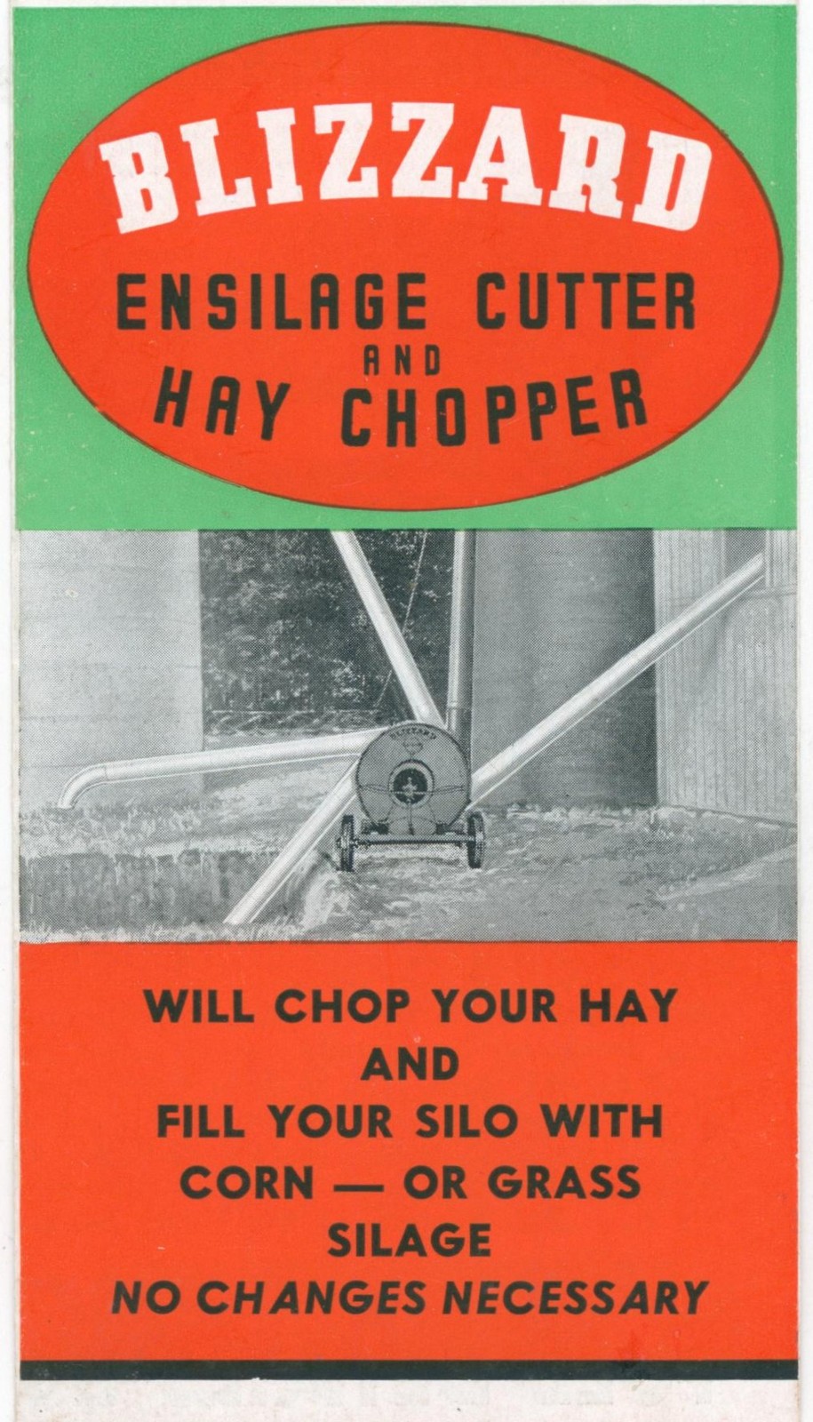 1937 Blizzard Mfg. Canton Ohio Ensilage Cutter Hay Chopper Trade Brochure Photos