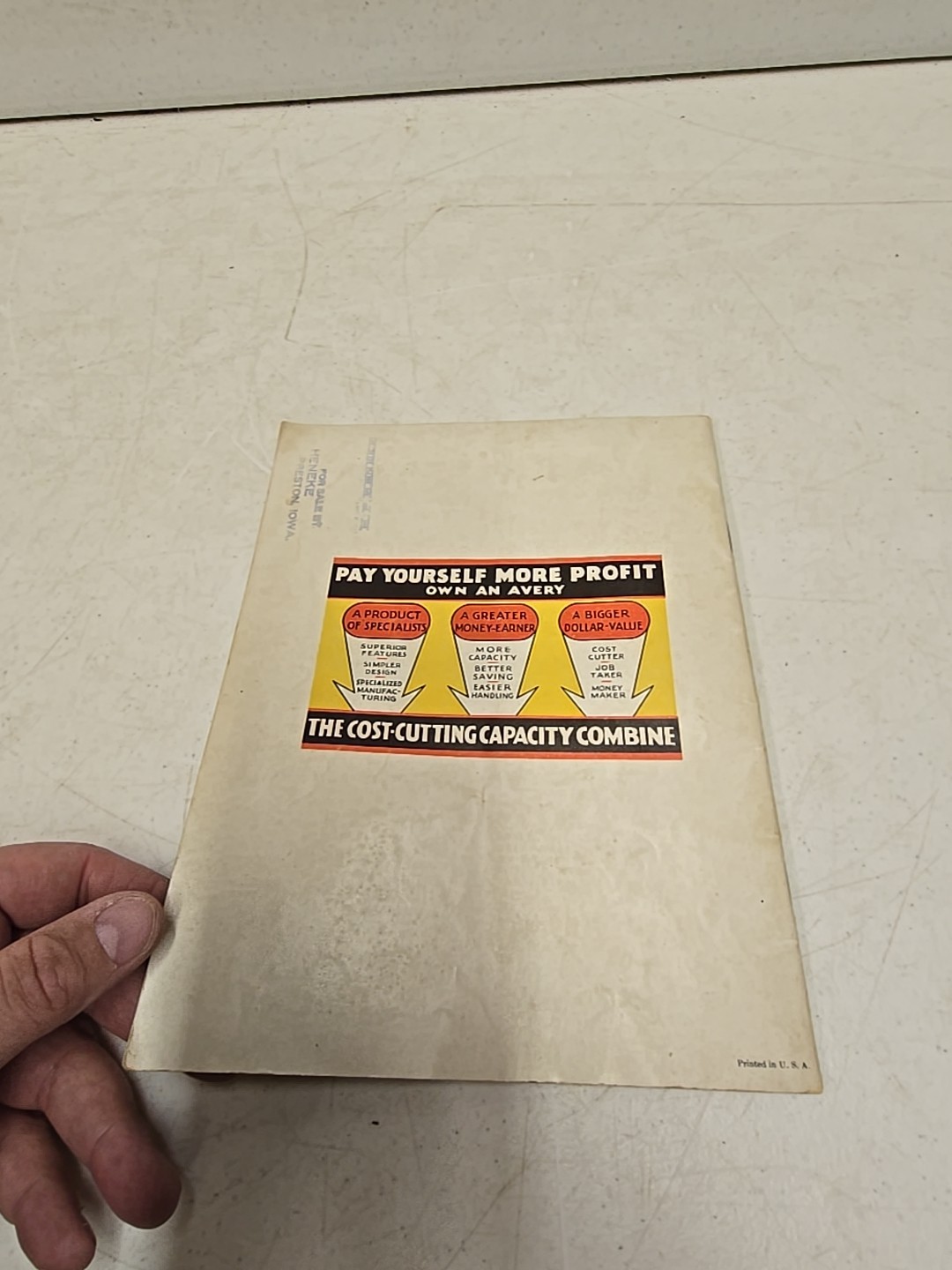 Vintage Avery Power Machinery Co Peoria IL Advertising Combine Catalog Brochure