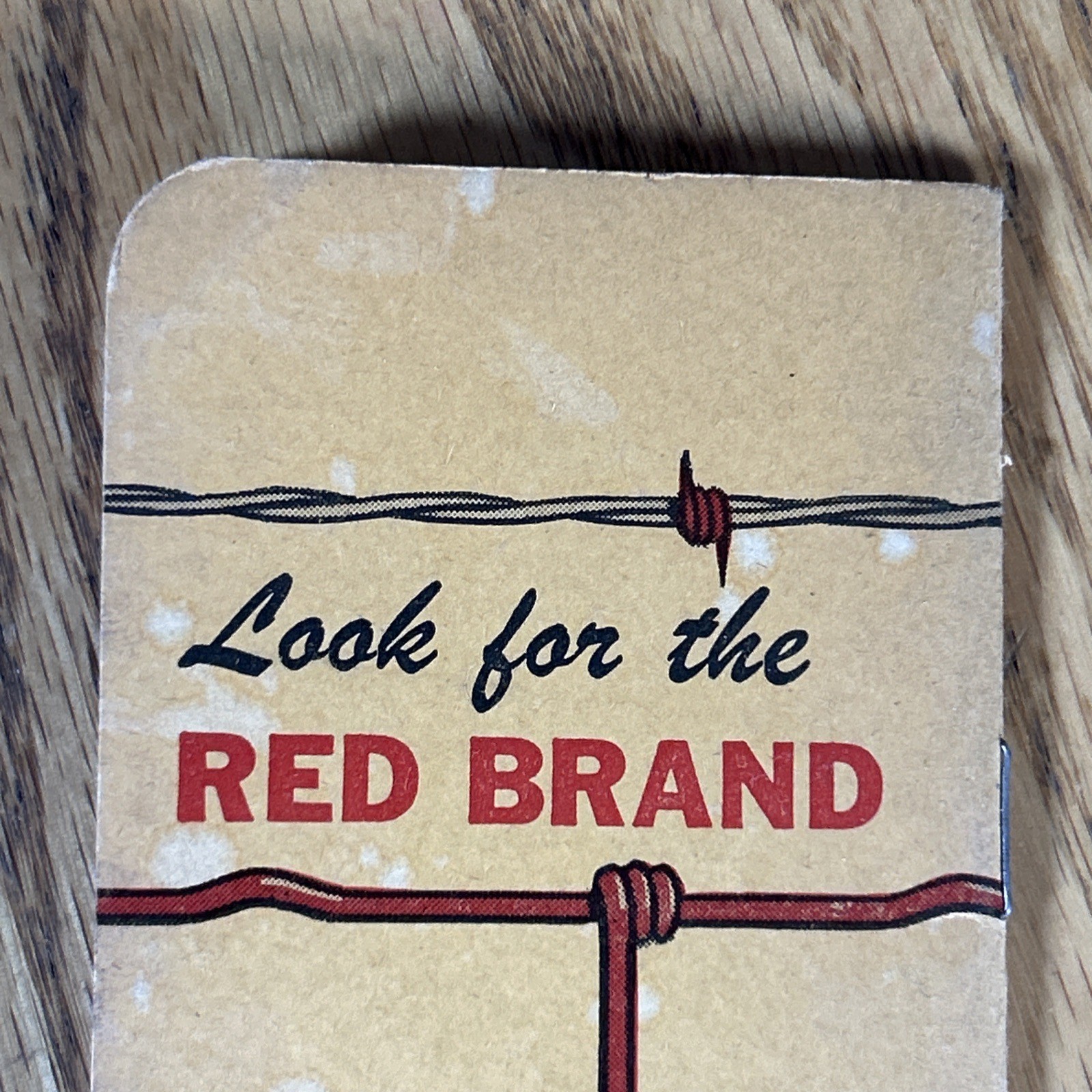 Vintage Red Brand Fence Advertising Notebook Nadeau MI Jean Lumber 1930s-1940s