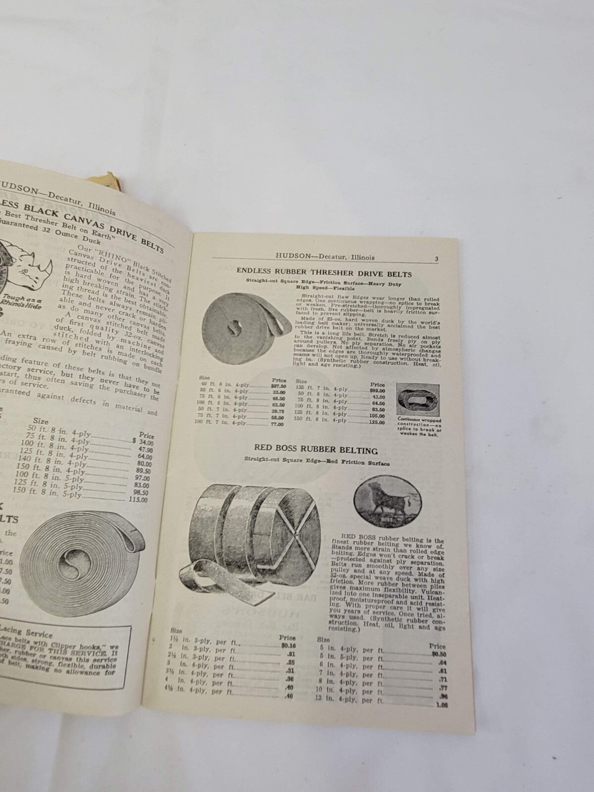 1947 Hudson FARM MACHINERY Thresher CATALOG Vintage Advertising DECATUR Illinois