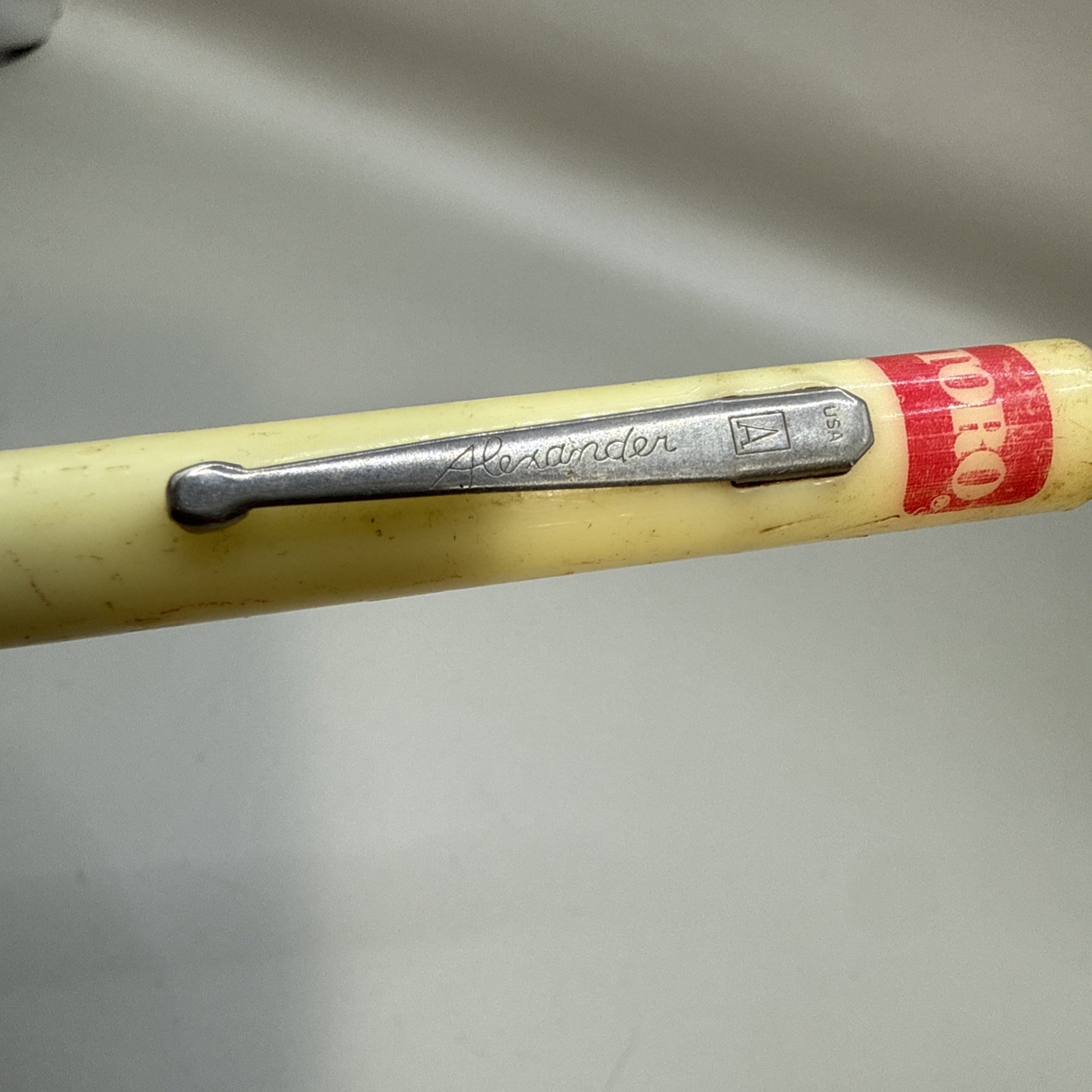 Vintage TORO Advertising Pocket Allen Wrench with Clip Alexander USA 1/32”