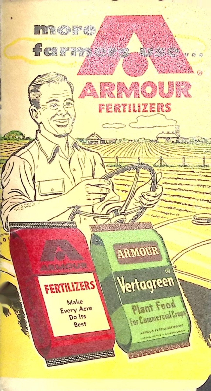Vintage 1950s Armour Fertilizers Vertagreen Big Crop Advertising Memo Booklet