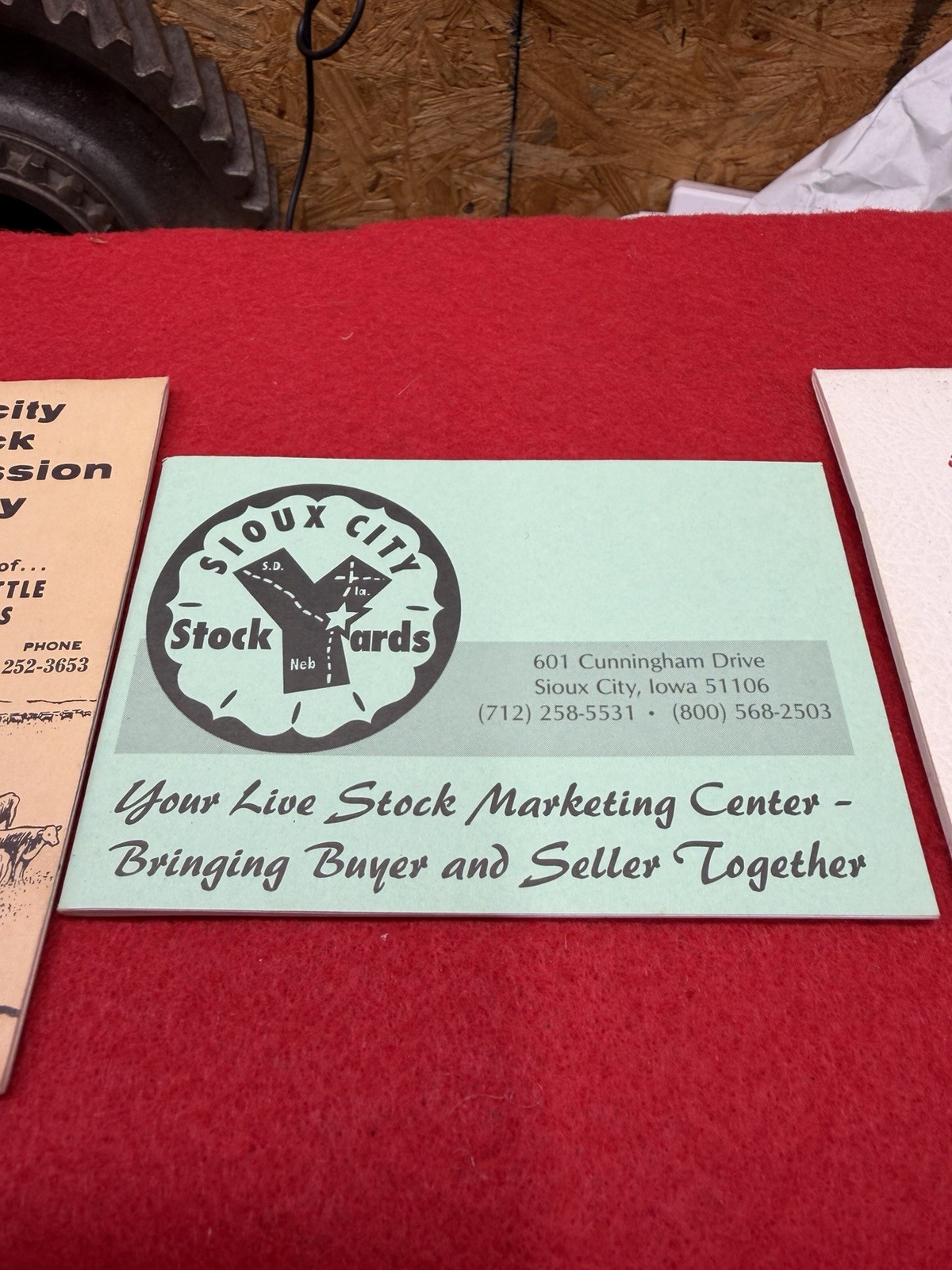 Vintage Sioux City Livestock Commission Company Note Pads