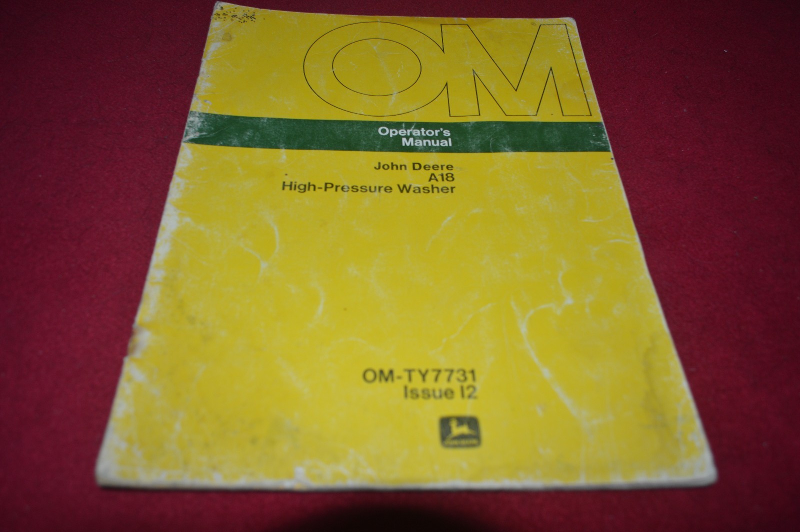John Deere A18 High Pressure Washer Operators Manual
