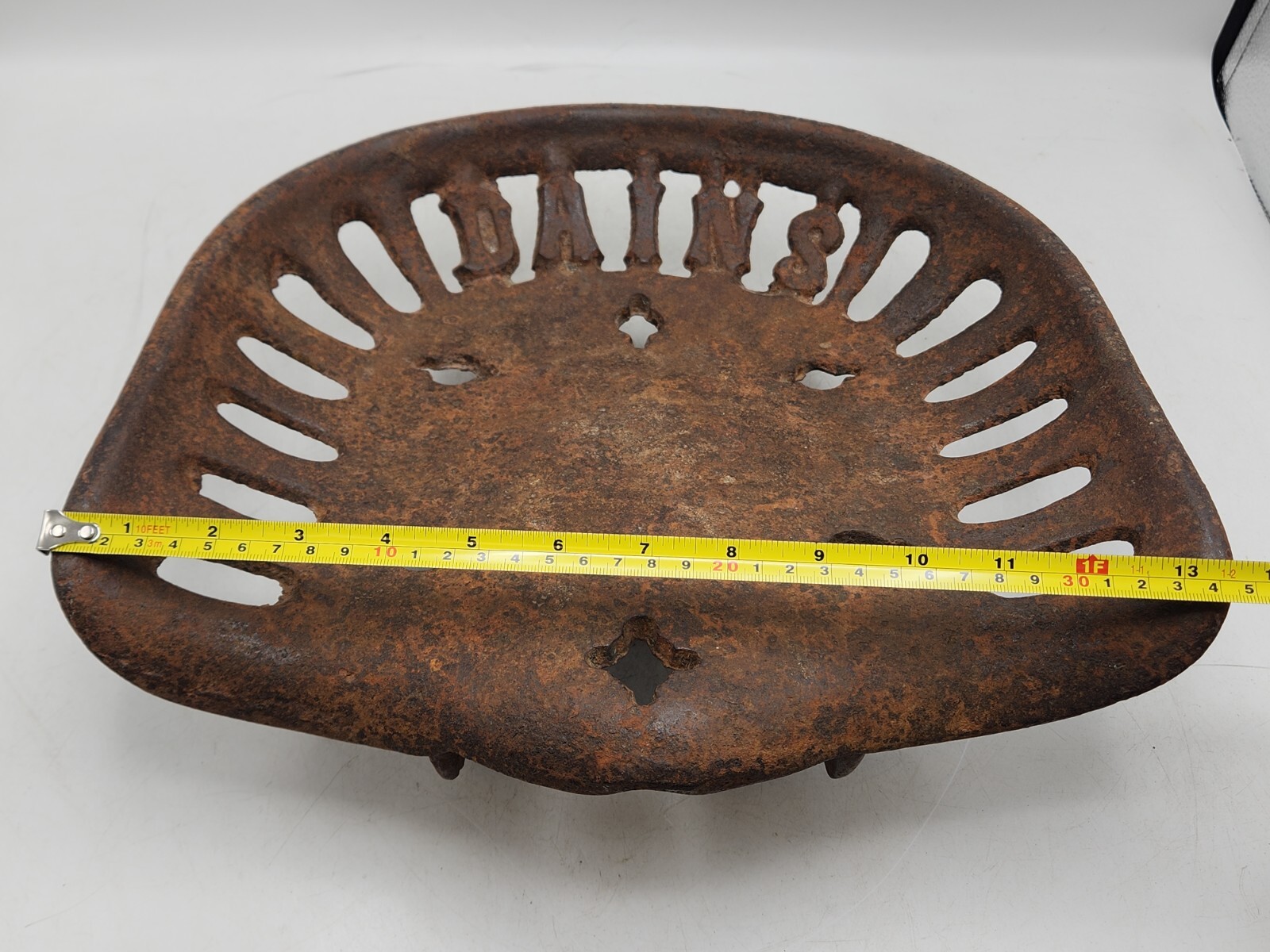 Vintage/Antique Dains Tractor Plow Implement Farm Equipment Seat Cast Iron Metal