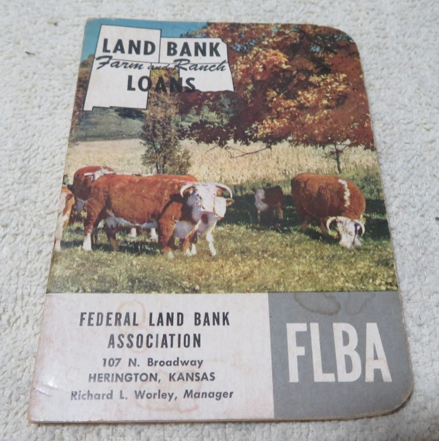 1963 – 1964 Federal Land Bank Association Calendar Booklet Horned Herford Cows