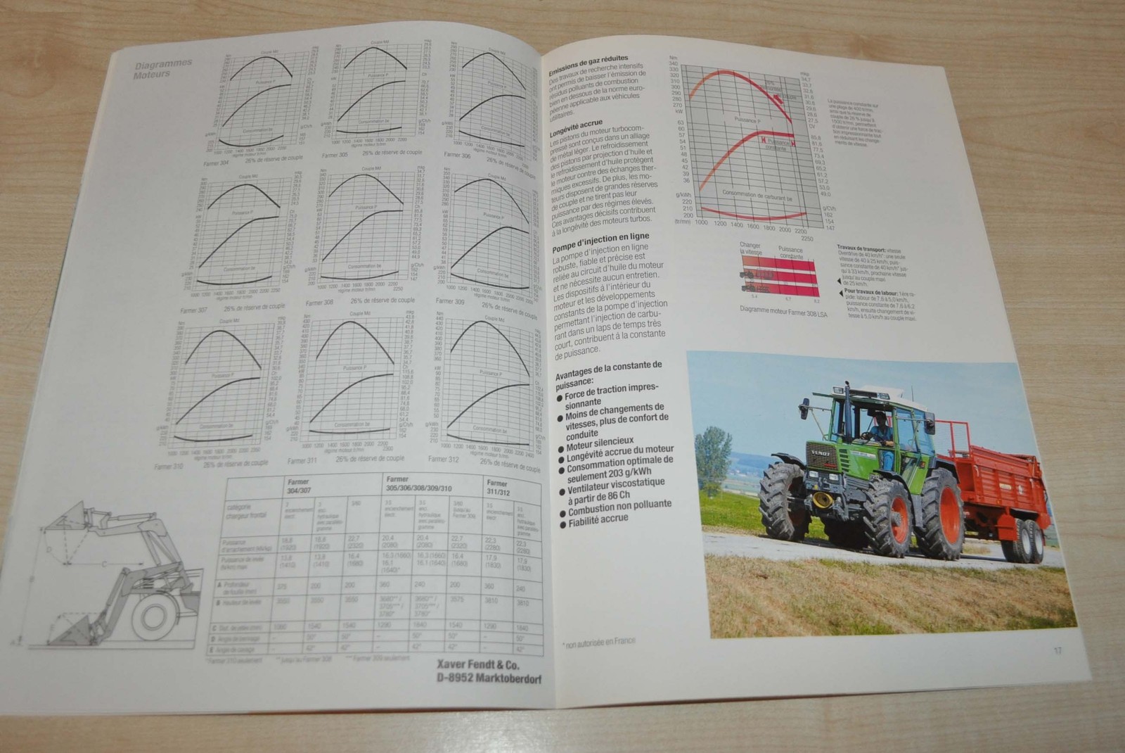 Fendt Farmer 300 Series Tractor Agricultural Brochure Prospekt FR