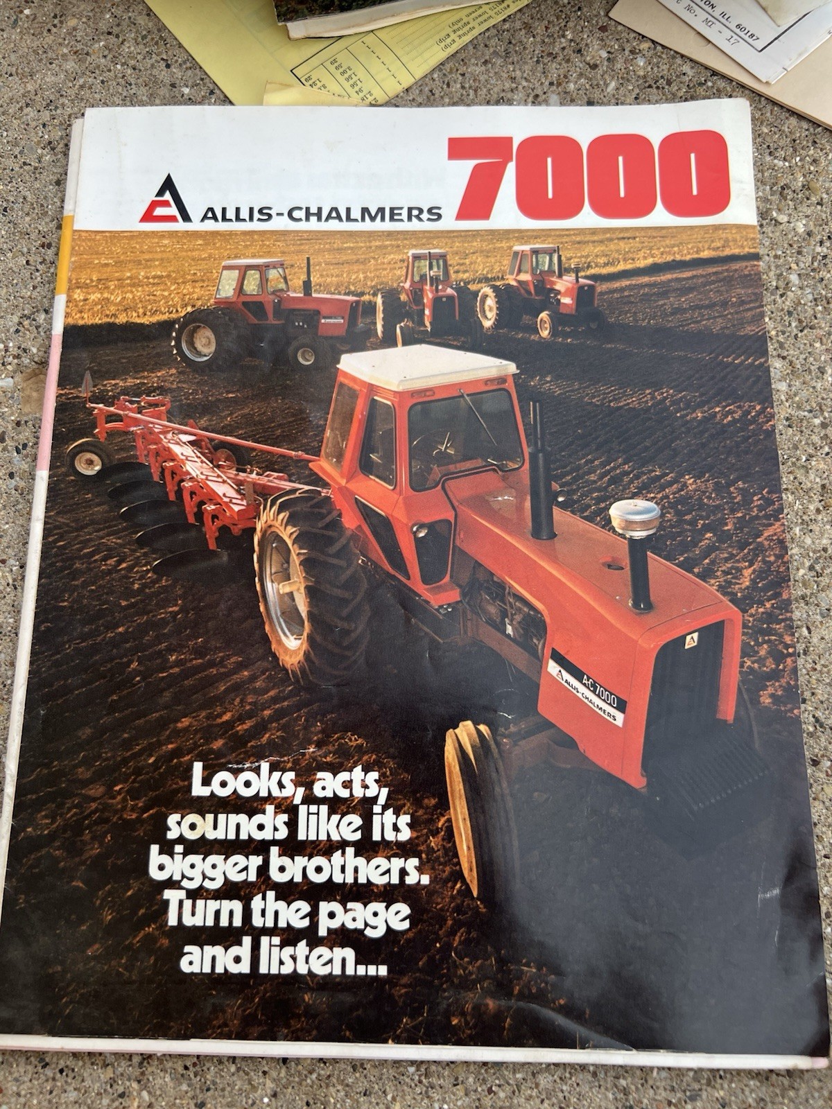 Allis Chalmers 7000 Tractor Sales Brochure Foldout