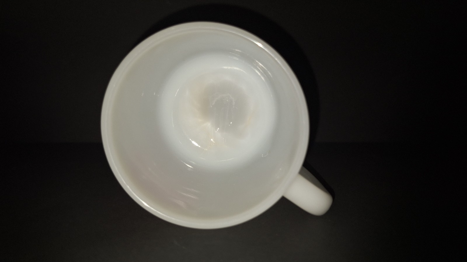 Vtg CO-OP OIL Milk Glass Mug Stromberg Osceola Polk Rising Silver Creek NEBRASKA