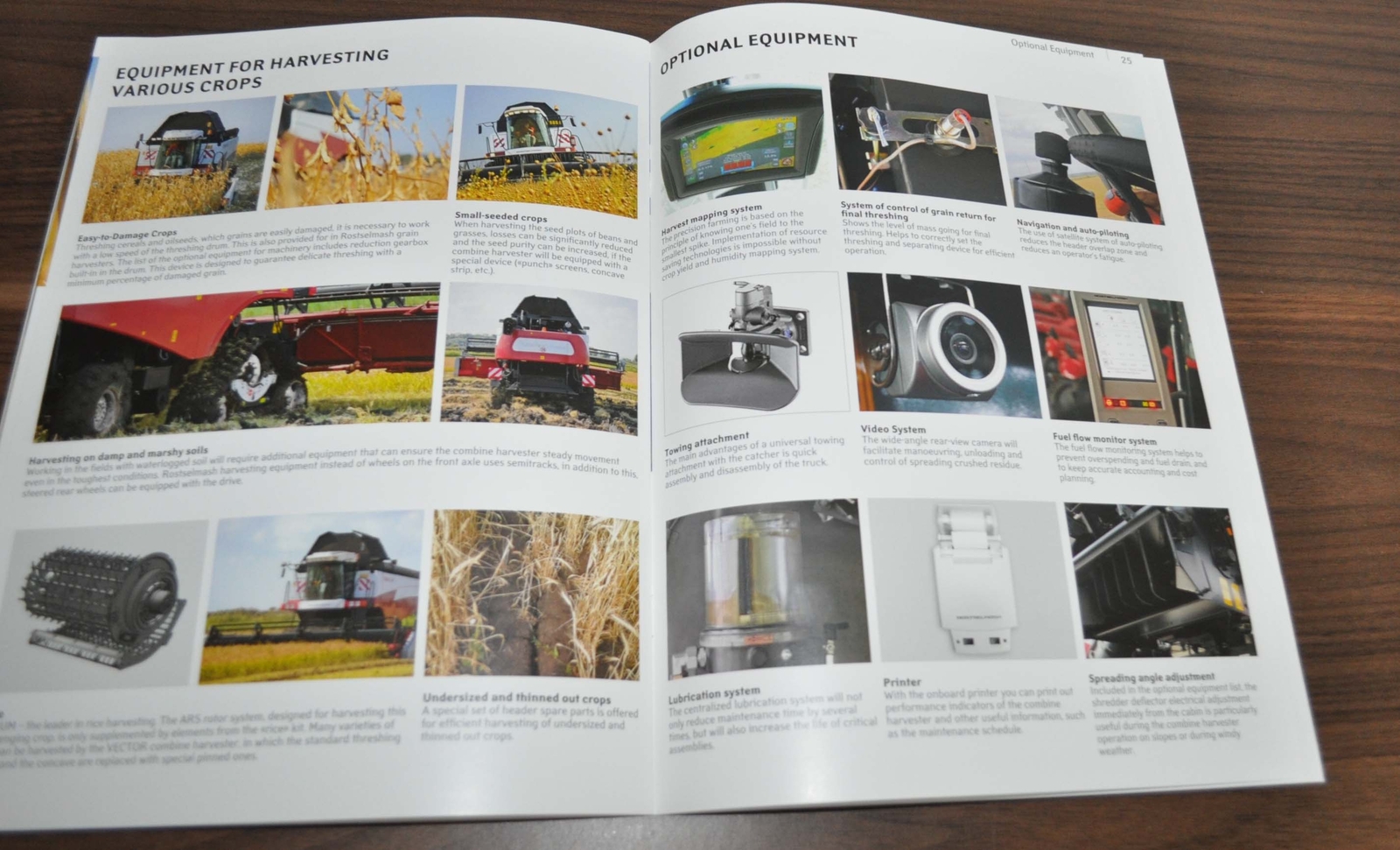 Rostselmash Grain Harvesting Machinery 2015 Agriculture Russia Brochure Prospekt
