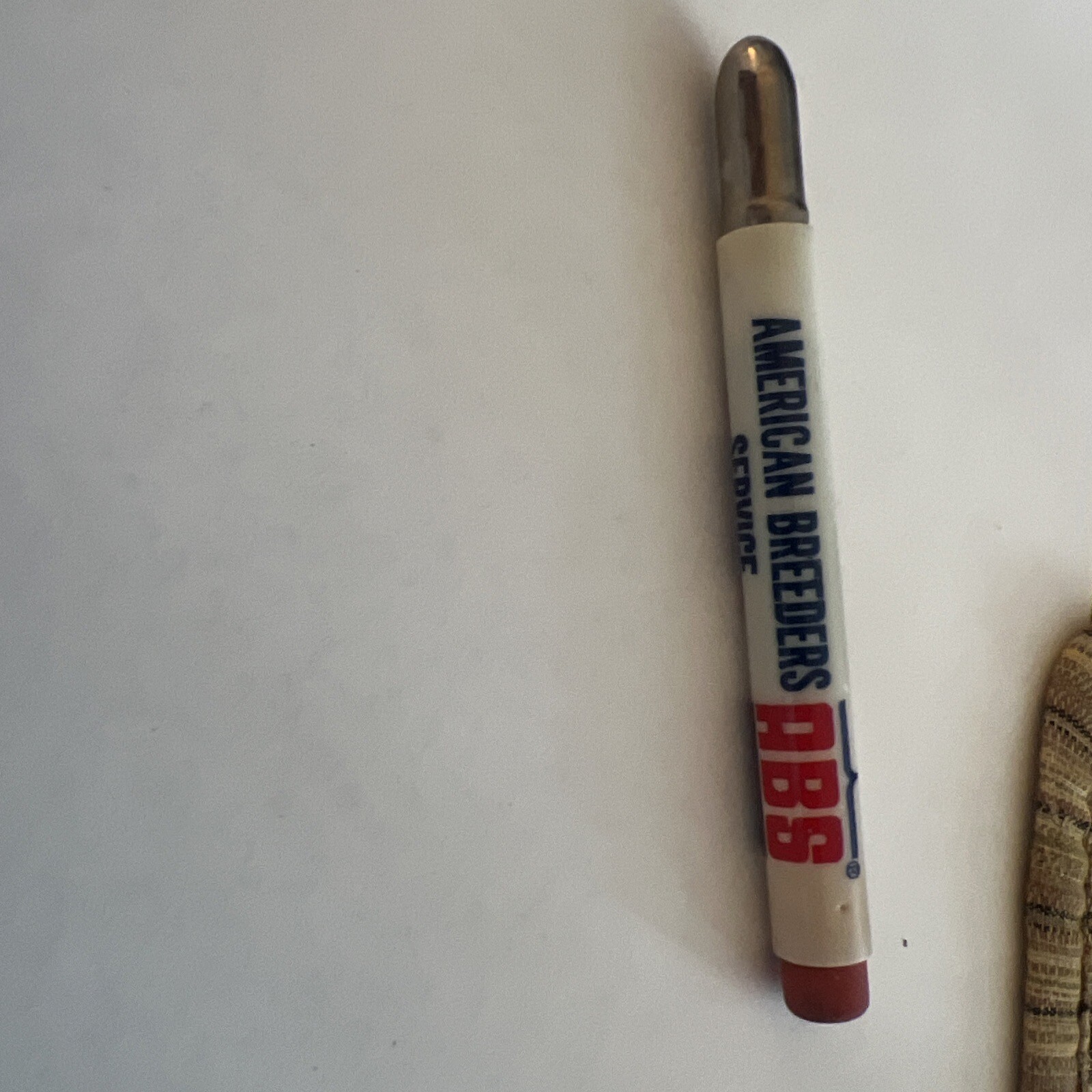 ABS American Breeders Service Bullet Pencil Farm Genetics Vintage Advertising