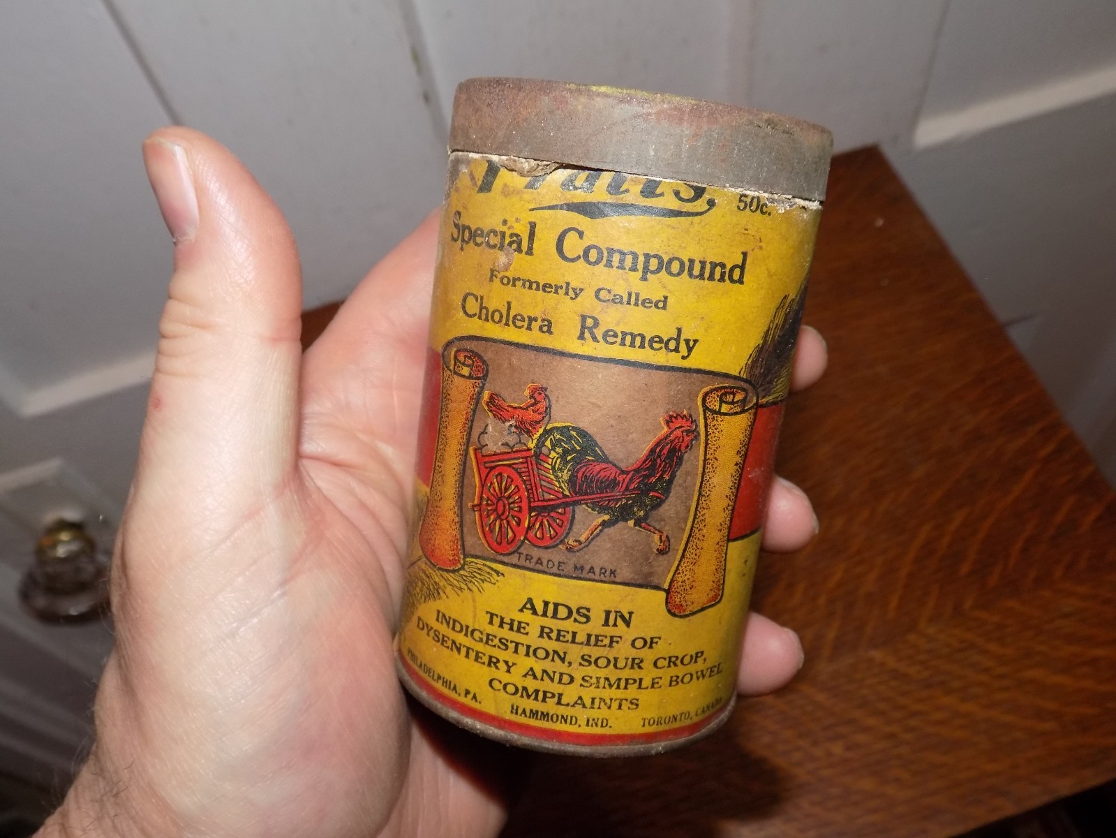 Vintage Pratt’s Special Compound Cholera Remedy Opened Package