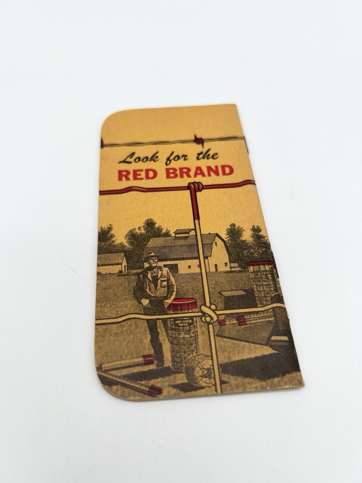 Vintage 40s Red Brand Fence Advertising Pocket Notebook USA Farm Promo