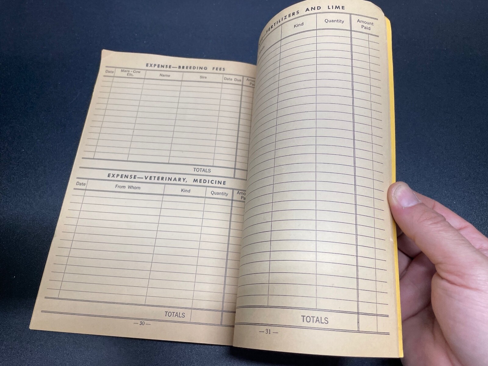 Licking County Ohio Farm Account Book & Income Tax Record 1954 Booklet Unused