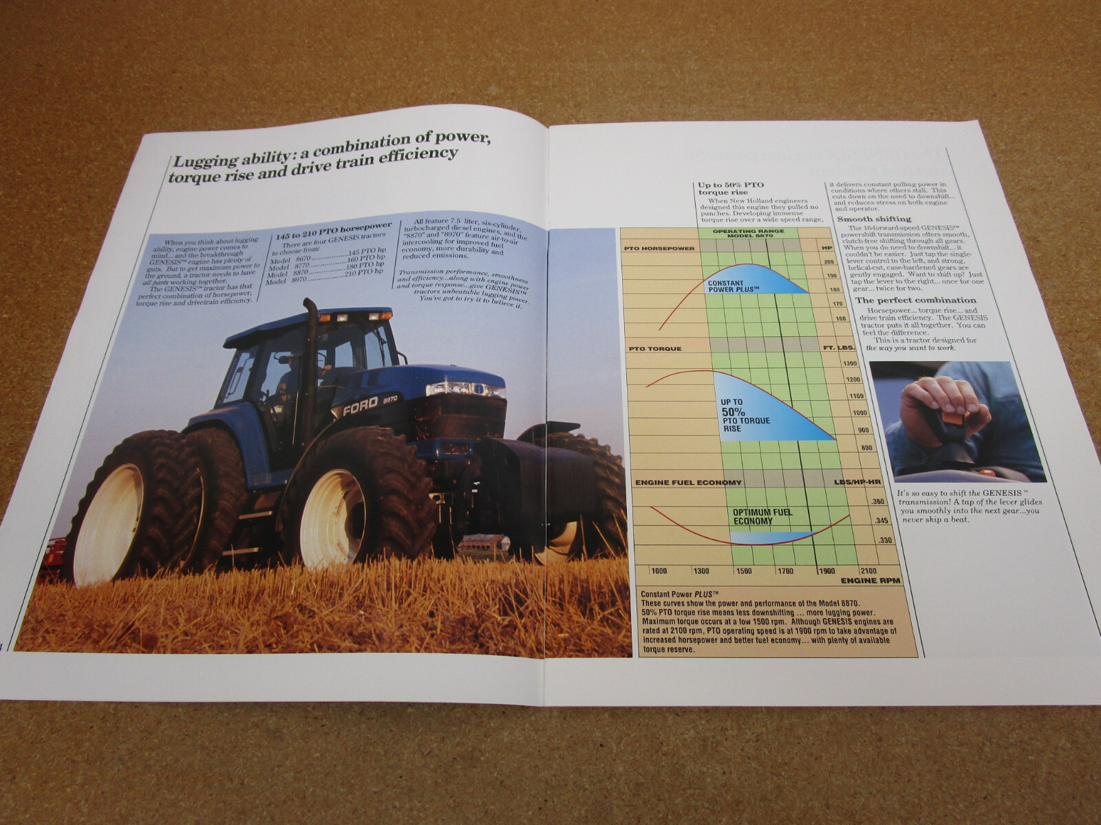 1995 Ford Tractor Genesis 70-series 8970 catalog sales brochure 34pg ORIGINAL