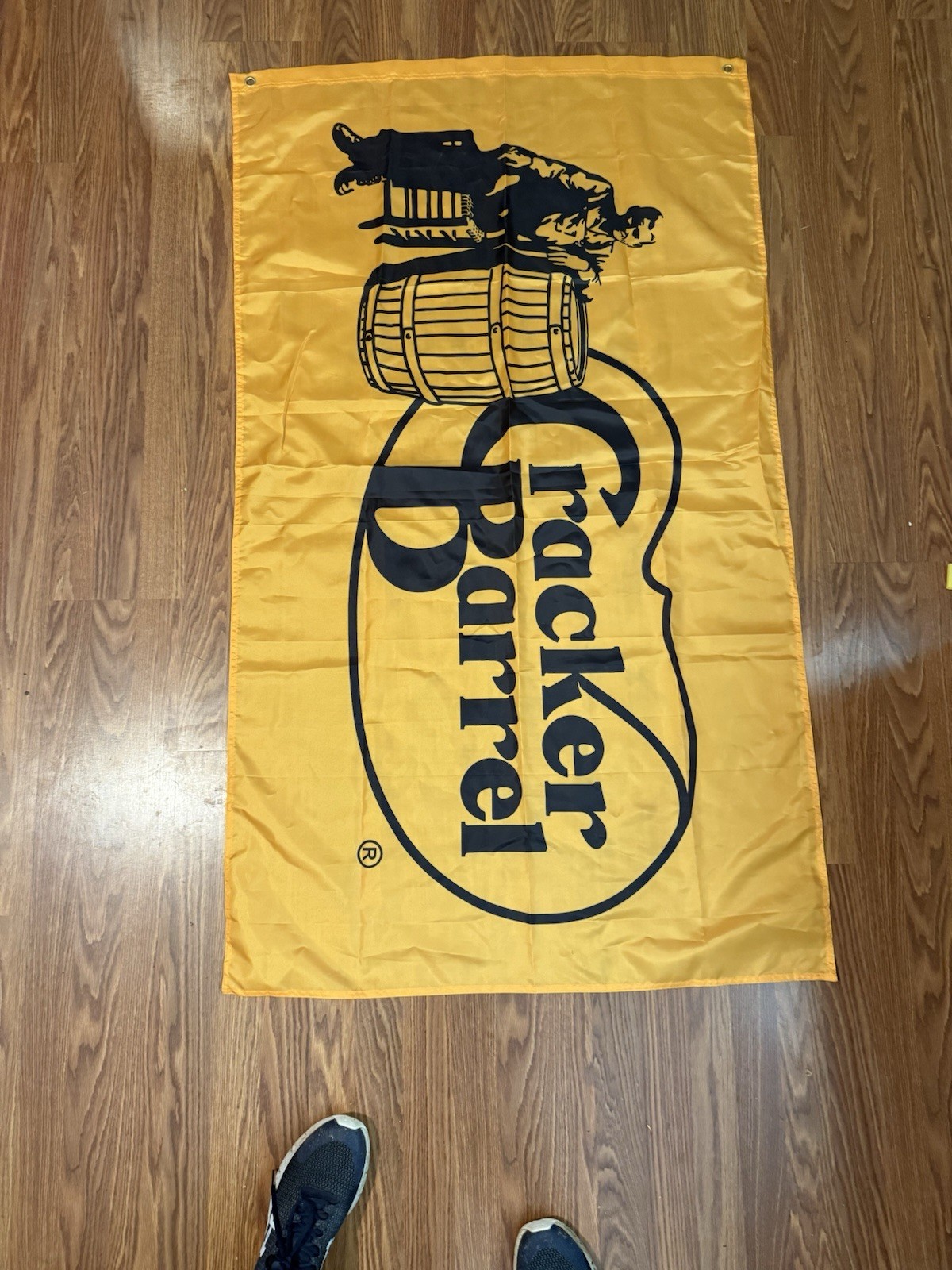 Cracker Barrel Ole Country Store Large Flag 34 x 58 Nice No Wear Gold