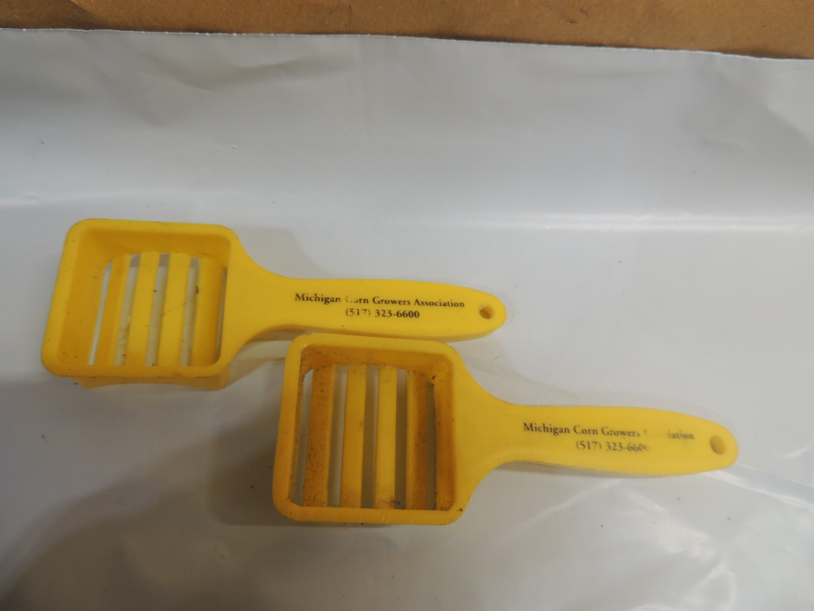 MICHIGAN CORN GROWERS Pair of Corn Butterers, 1970s, Vintage Farming Collectible